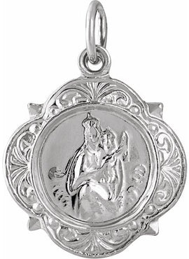 Platinum 12 mm Scapular Medal