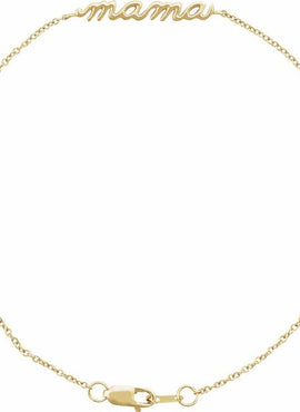 14K Yellow Gold Mama 6 1/2-7 1/2