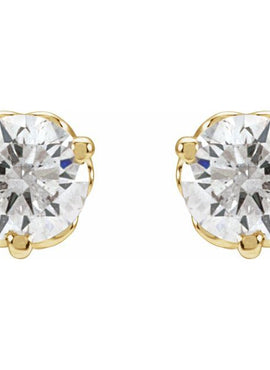 14K Yellow Gold 1/5 CTW Natural Diamond Infinity-Inspired Earrings
