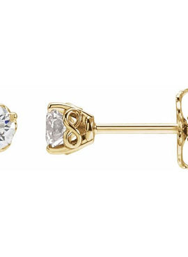 14K Yellow Gold 1/5 CTW Natural Diamond Infinity-Inspired Earrings