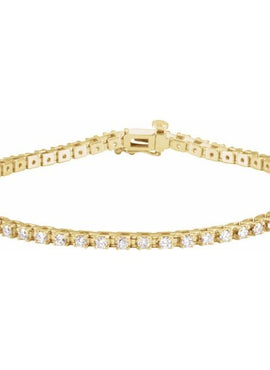 14K Rose Gold 2 1/4 CTW Natural Diamond Line 7 1/4