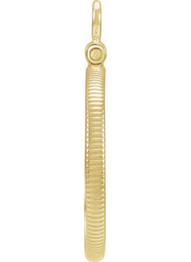 14K Yellow Gold Coin Frame Bezel Dangle for 17.9x1.2 mm Coin