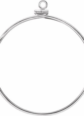 Sterling Silver Coin Frame Bezel Dangle for 40.6x3 mm Coin