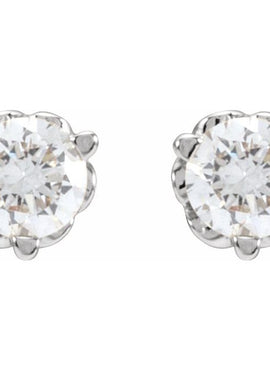 14K Yellow Gold 1/5 CTW Natural Diamond Infinity-Inspired Earrings