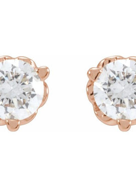 14K Yellow Gold 1/5 CTW Natural Diamond Infinity-Inspired Earrings