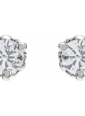 14K Yellow Gold 1/5 CTW Natural Diamond Infinity-Inspired Earrings