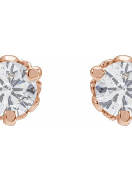 14K Yellow Gold 1/5 CTW Natural Diamond Infinity-Inspired Earrings