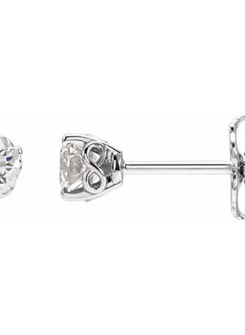 14K Yellow Gold 1/5 CTW Natural Diamond Infinity-Inspired Earrings