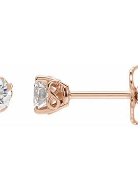 14K Yellow Gold 1/5 CTW Natural Diamond Infinity-Inspired Earrings