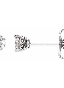 14K Yellow Gold 1/5 CTW Natural Diamond Infinity-Inspired Earrings