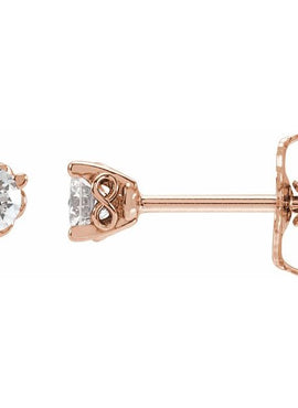 14K Yellow Gold 1/5 CTW Natural Diamond Infinity-Inspired Earrings