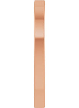 14K Rose Gold 24 Gauge Heart Stamping without Eyelet