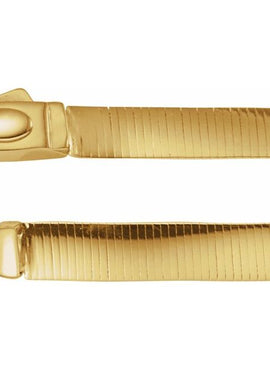 14K Yellow/White Gold 6 mm Reversible Omega 18