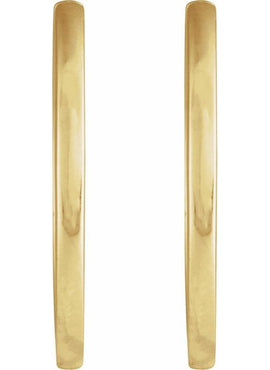 14K Yellow Gold Hinged 12.5 mm Hoop Earring