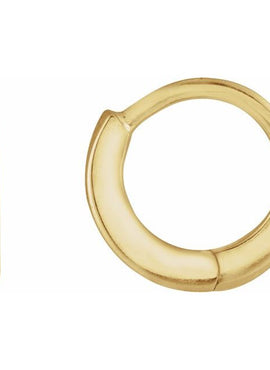 14K Yellow Gold Hinged 12.5 mm Hoop Earring
