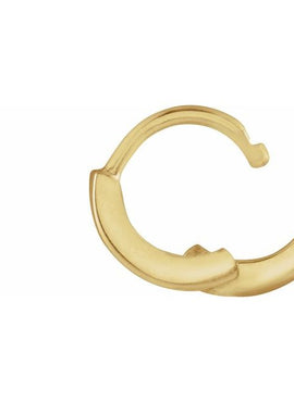14K Yellow Gold Hinged 12.5 mm Hoop Earring