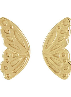 Platinum Left Butterfly Wing Earring