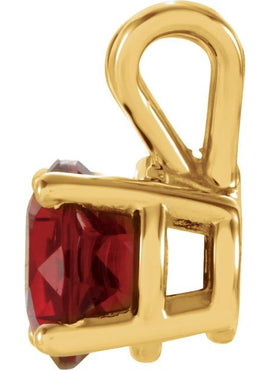 14K Yellow Gold Natural Mozambique Garnet Pendant