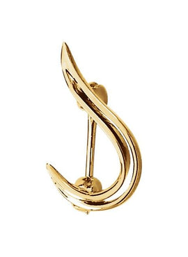 14K Yellow Gold Freeform Brooch