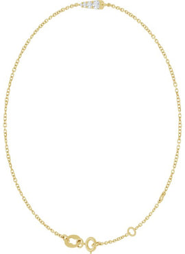 14K Rose Gold 1/10 Natural Diamond Graduated 6 1/2-7 1/2