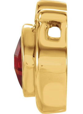 14K Yellow Gold Natural Mozambique Garnet & .03 CTW Natural Diamond Pendant