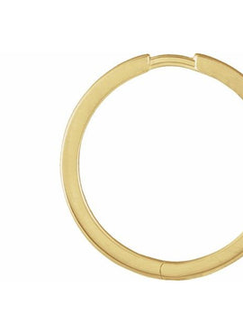 14K Yellow Gold Hinged 12.5 mm Hoop Earring