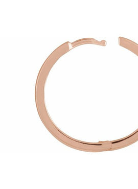 14K Yellow Gold Hinged 12.5 mm Hoop Earring