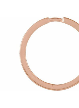 14K Yellow Gold Hinged 12.5 mm Hoop Earring
