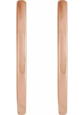 14K Yellow Gold Hinged 12.5 mm Hoop Earring