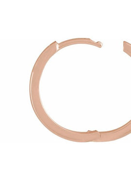 14K Yellow Gold Hinged 12.5 mm Hoop Earring