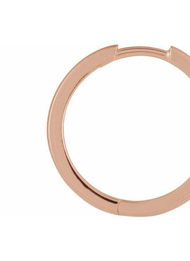 14K Yellow Gold Hinged 12.5 mm Hoop Earring