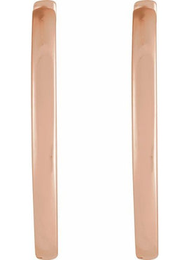 14K Yellow Gold Hinged 12.5 mm Hoop Earring