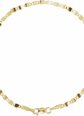 14K Yellow Gold 2.7 mm Mirror 7 1/2