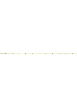 14K Yellow Gold .85 mm Faceted Beaded Cable 7