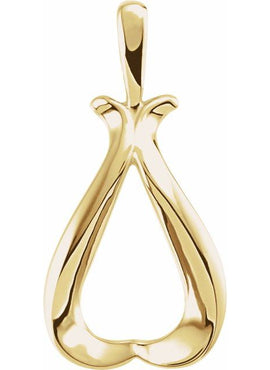 18K Yellow Gold Freeform Pendant