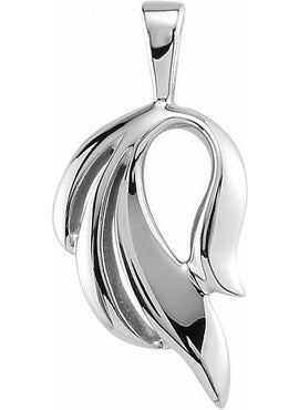 Platinum Freeform Pendant
