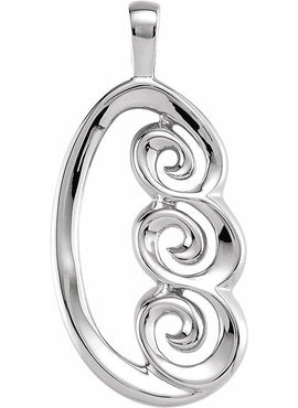 14K Rose Gold Freeform Pendant