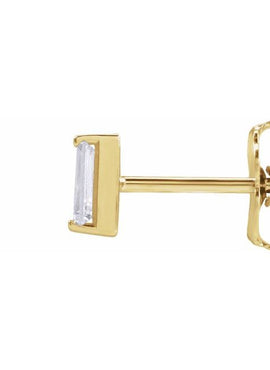 14K Yellow Gold .02 CTW Natural Diamond Channel-Set Earrings