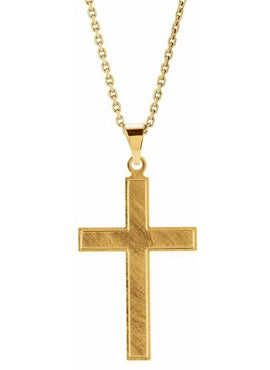 14K Yellow Gold Cross Pendant