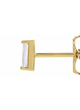 14K Yellow Gold .02 CTW Natural Diamond Channel-Set Earrings