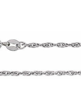 14K White Gold Recycled Metal 1.75 mm Rope Chain by the Inch