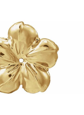14K Yellow Gold Floral-Inspired Earring Jackets
