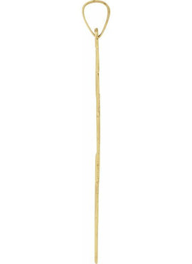 14K Yellow Gold 20x10 mm Orthodox Cross Pendant