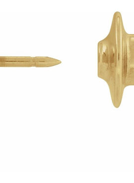 14K Yellow Gold 14.5x14 mm American Flag Lapel Pin
