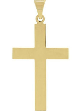 Sterling Silver 36.8x17.7 mm Cross Pendant