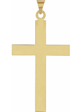 Sterling Silver 36.8x17.7 mm Cross Pendant