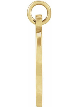 10K Yellow Gold 25x17 mm Face Of Jesus Silhouette Pendant