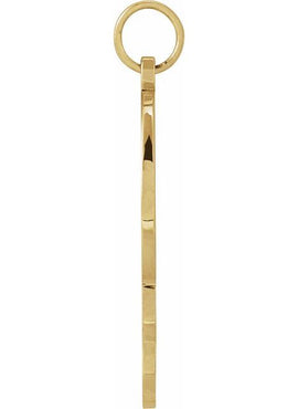 10K Yellow Gold 25x17 mm Face Of Jesus Silhouette Pendant
