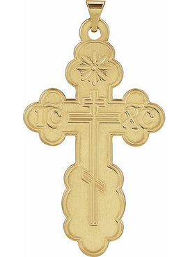 Sterling Silver 19x13 mm Orthodox Cross Pendant