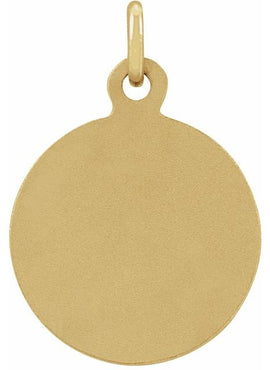 14K Yellow Gold 10.15x12 mm St. Francis of Assisi Medal